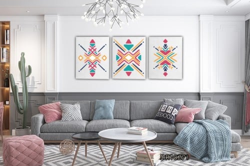 لوحة كانفس جدارية ثلاث قطع D271