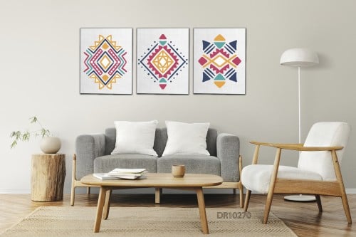 لوحة كانفس جدارية ثلاث قطع D270