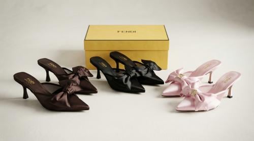 كعب فندي Fendi نسائي أنيق تصميم Slingback ماستر كوالتي