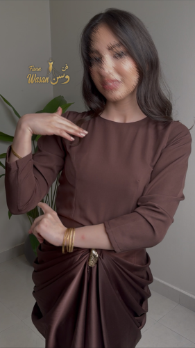 فستان سهرة ناعم طويل