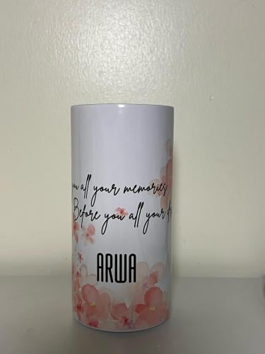 مق مزين بالأزهار مع امكانية تغير الاسم والعبارة