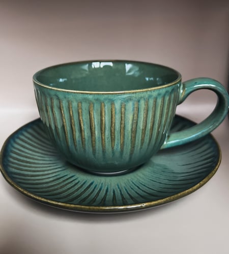 كوب بورسلين 250 مل باللون الاخضر