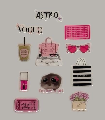 3D STICKERS, Pink