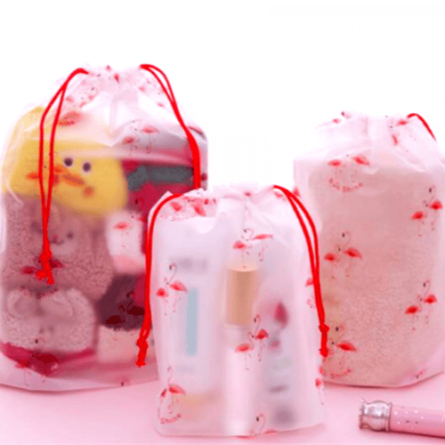 مجموعة أكياس تنظيم قماشية شفافة