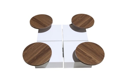 طقم طاولة قهوة أرضية وطاولات خدمة من نيت هوم باللو...