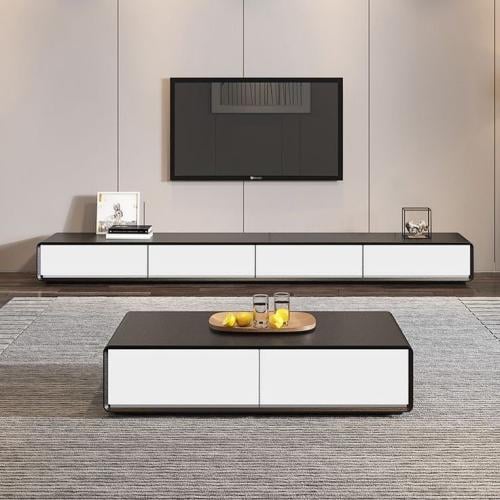 طقم طاولة تلفاز وطاولة قهوة بتصميم مودرن أنيق