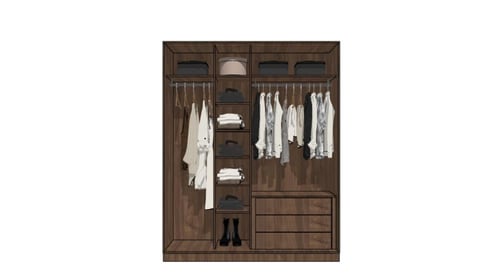 دولاب غرفة ملابس بالرياض 2 متر بني