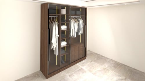 دولاب غرفة ملابس بالرياض 2 متر بني