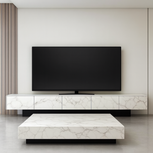 طقم الطاولات خشب بديل الرخام لمسة فخامة لبيتك