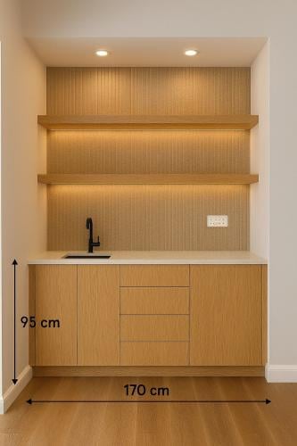 ركن قهوة مع مجلى وتلبيس جداري فاخر وقابل للتخصيص