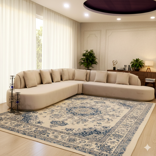 تفصيل كنب زاوية عصري لـ 7أشخاص