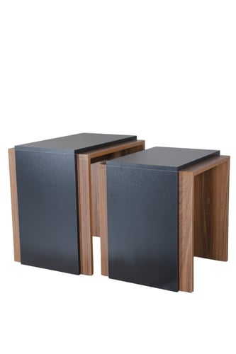 طقم طاولات خدمة وجانبية بني وأسود ماركة نيت هوم