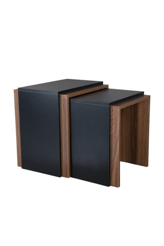 طقم طاولات خدمة وجانبية بني وأسود ماركة نيت هوم