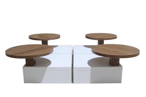 طقم طاولة قهوة أرضية وطاولات خدمة من نيت هوم باللو...