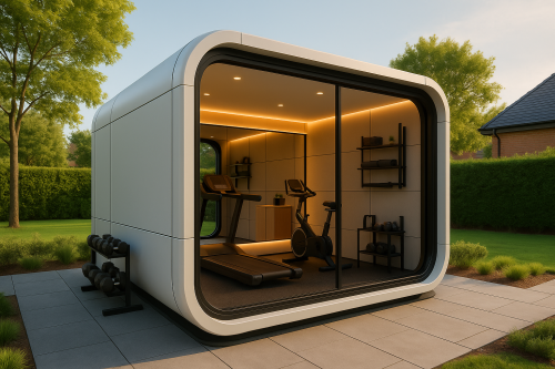 تصميم جيم قابلة للنقل على شكل كبسولة