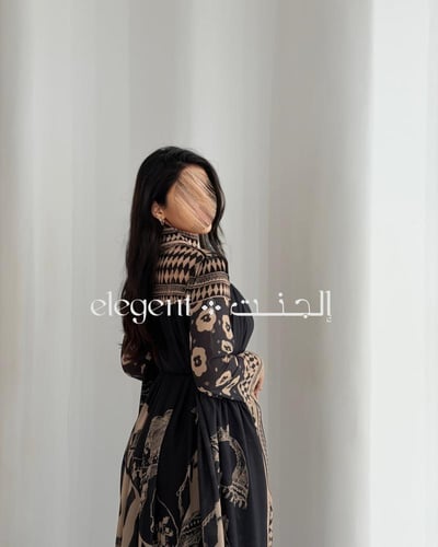 جلابية شيفون بأكمام متصلة وتصميم واسع أنيق