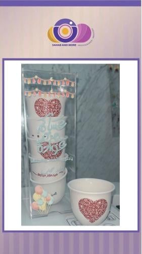 نصف درزن مع بوكس اكريلك مع طباعة