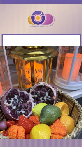 سلة فواكه شمعية