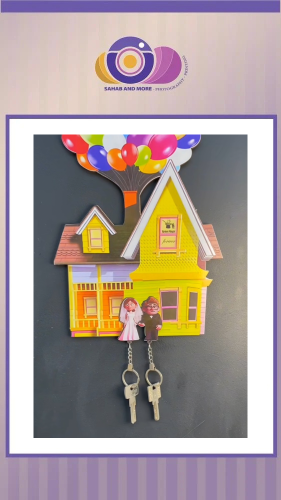 لوحة استقبال مع علاقة مفاتيح-حجم وسط