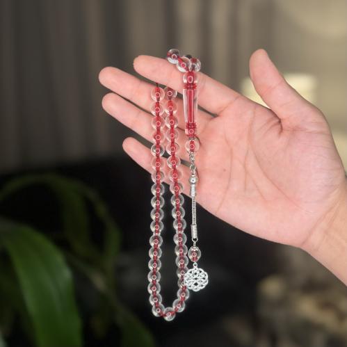 بكلايت احمر شفاف (طربزونة معدن) 45رزه