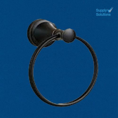 Wall-mounted towel ring in matte black – luxurious...