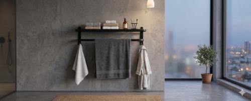 Black Rourin towel rack