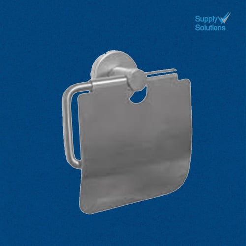 Hotel bathroom tissue holder with protective cover...