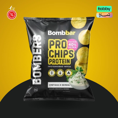بومبار شيبس برو نكهة كريمة البصل الحامضة 50 جرام