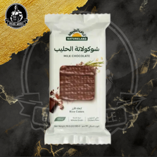 ارض الطبيعة رايس كيك شوكولاته بالحليب 90 جرام