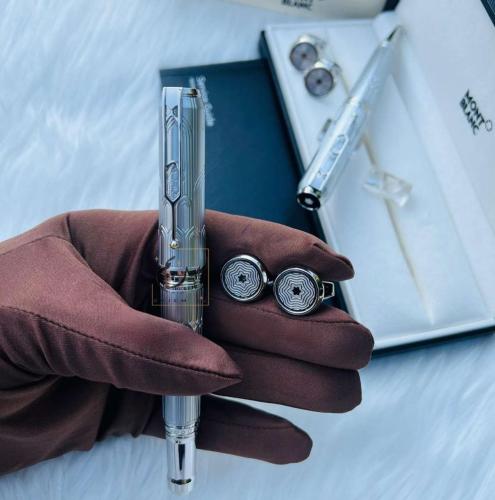 طقم قلم وكبك مونت بلانك