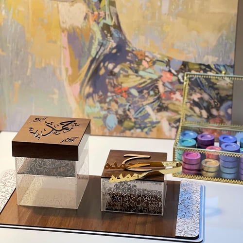 طقم مباخر خشب مع الملقاط