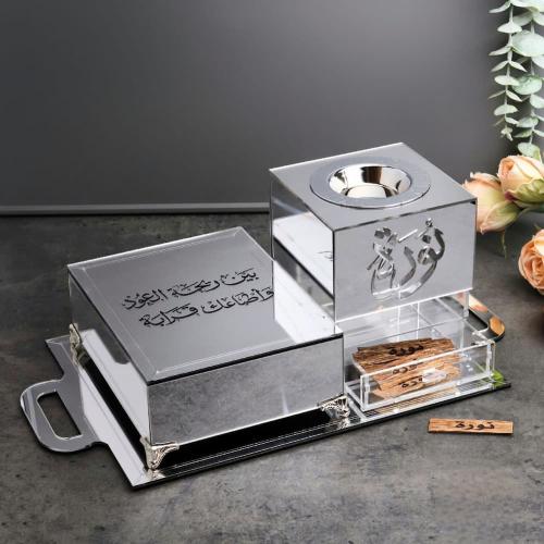 مباخر اكريلك مرايا بالاسم والعباره حسب الطلب