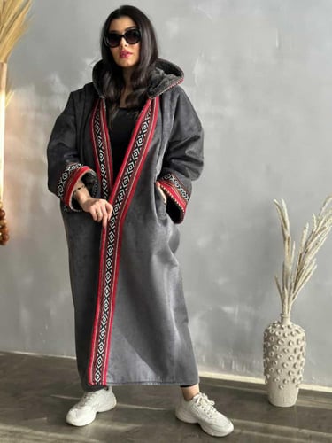 فروة نسائية شتوية تطريز سدو