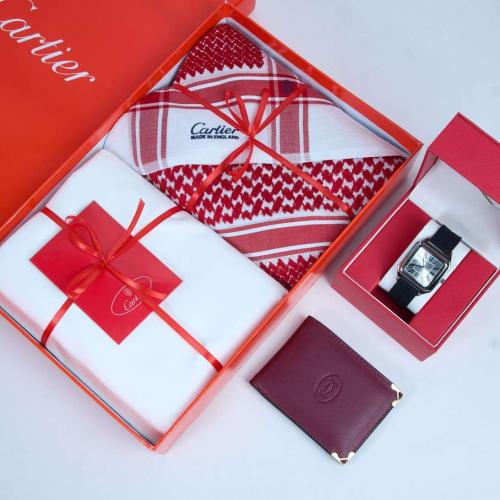 بوكس رجالي مكون من قماش وشماغ وبوك وساعه