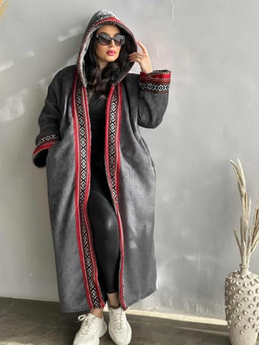 فروة نسائية شتوية تطريز سدو