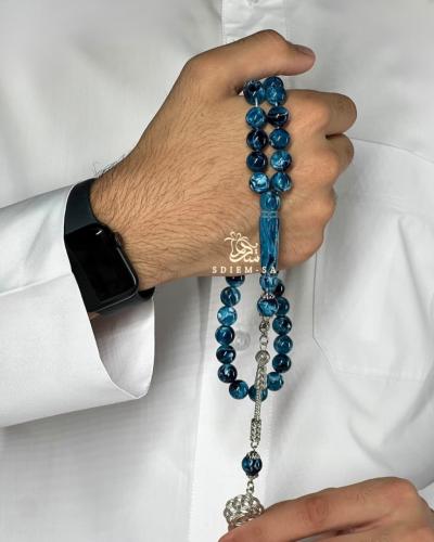 سبحه كحلي مموج فاخرة