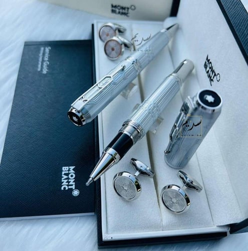 طقم قلم وكبك مونت بلانك