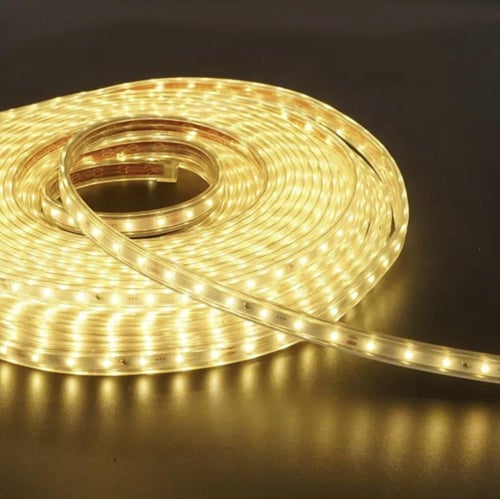 شريط LED 50 متر بالطاقة الشمسية - إضاءة صفراء كريم...