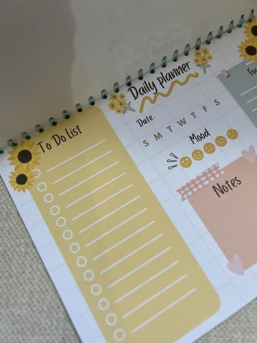 منظم يومي بثيم دوار الشمس