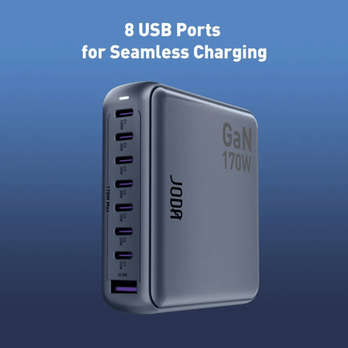 منصة شحن JODA فولتيكس بقوة 170 واط بسبعة منافذ تاي...