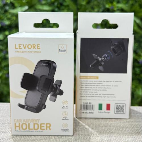 Levore حامل هاتف مغناطيسي على فتحة التهوية - أسود