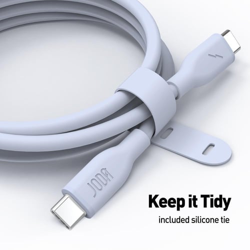 سلك JODA سيليكون تايب سي الى تايب سي بقوة 60 واط ب...