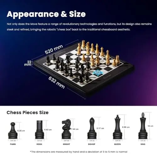 رقعة شطرنج ذكية مع قطع خشبية Chessnut Move Advance...