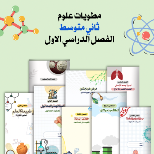 مطويات علوم ثاني متوسط الترم الأول
