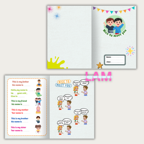 مطوية الوحدة 1 : it’s nice to meet you