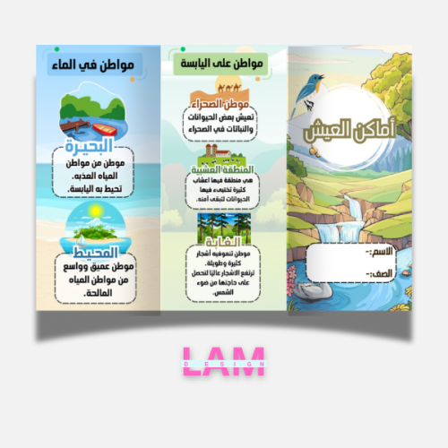 مطوية أماكن العيش (وجه واحد)