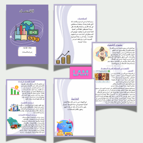 بحث مفهوم الاقتصاد(طالبة)