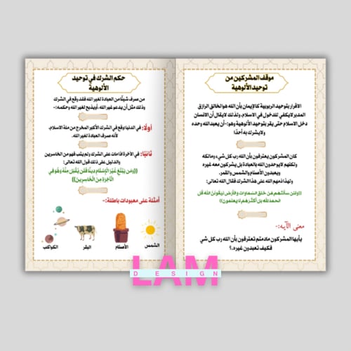 مطوية موقف المشركين من توحيد الالوهية