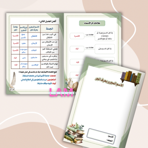 مطوية الاسم المجرور بحرف الجر