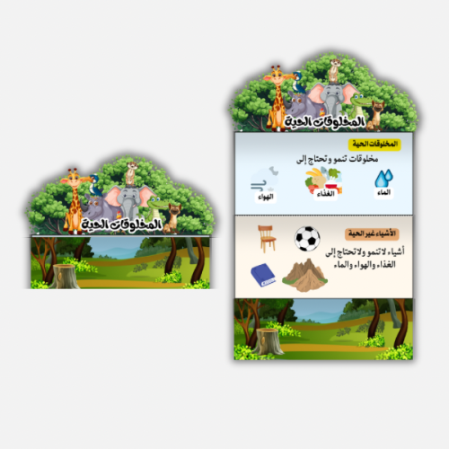 مطوية المخلوقات الحية وغير الحية (وجه واحد)